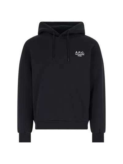 Apc A.p.c. Hoodie Standard Rue Madame Gots In Black