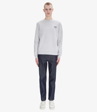 Apc Standard Rue Madame Unisex Sweatshirt (m) M Heather Light Gray