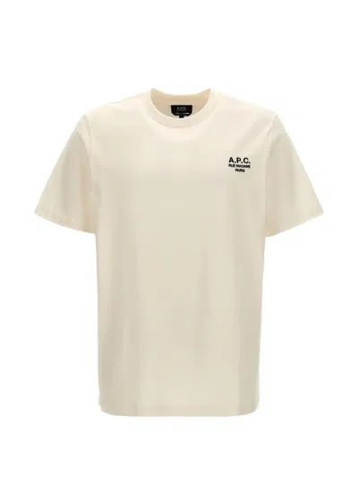 A.p.c. Rue Madame Organic Cotton Jersey T Shirt In White