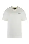 Apc A.p.c. Logo Embroidered Crewneck T In White