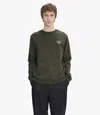 Apc Standard Rue Madame Unisex Sweatshirt (m) L Tjk In Tjk - Military Khaki / Ecru