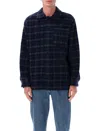 Apc A.p.c. A.p.c. Stanley Checked Wool Overshirt In Blue