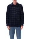 Apc A.p.c. A.p.c. Stanley Checked Wool Overshirt In Blue