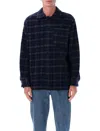 Apc A.p.c. A.p.c. Stanley Checked Wool Overshirt In Blue