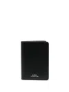 Apc Stefan Leather Card Colder In Schwarz