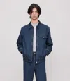 Apc A. P.c. Fabrizio Zipped Blouson Jacket Ial Washed Indigo