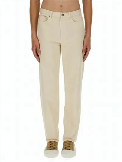 Apc Straight Fit Trousers In Neutral