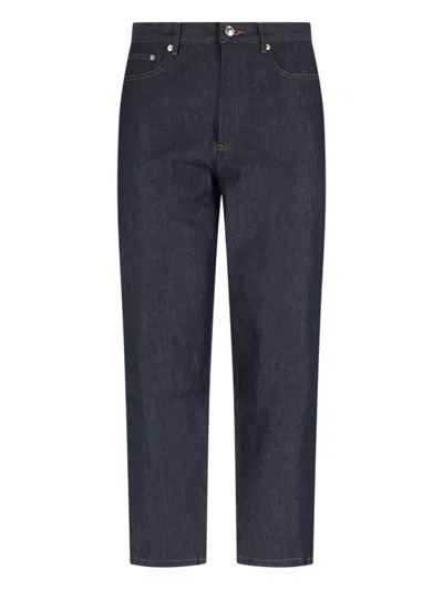 Apc Straight Jeans In Blue