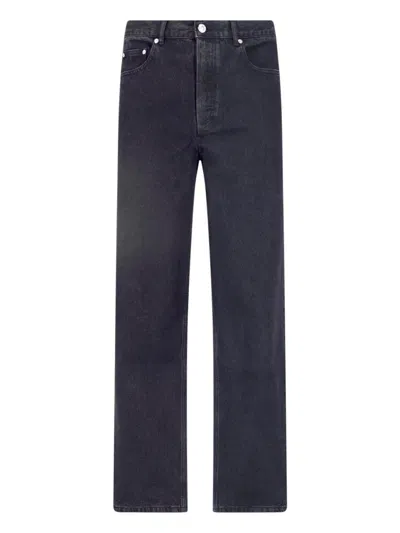 A.p.c. Black Straight-leg Organic Cotton Jeans In Blue