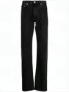 Apc Straight-leg Black Denim Pants In Black