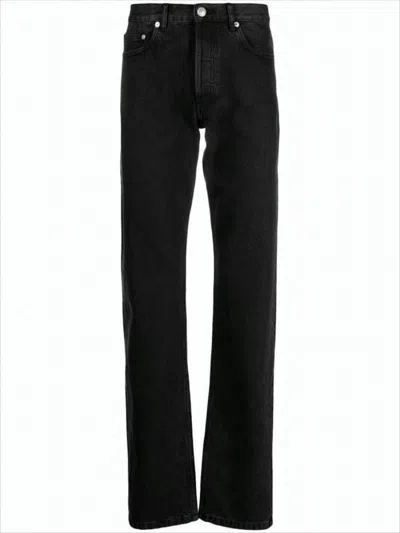 Apc Straight-leg Black Denim Pants