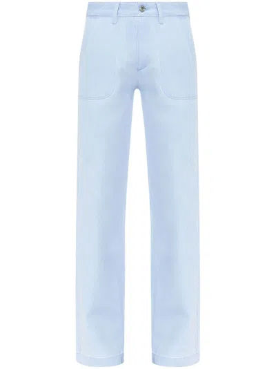 Apc Straight-leg Cotton Jeans In Blue