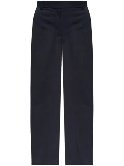Apc Straight-leg Cotton Tailored Trousers In 蓝色