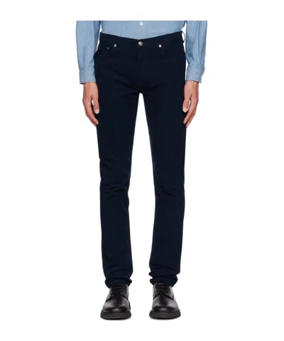 Apc Straight-leg Cotton Trousers In Black