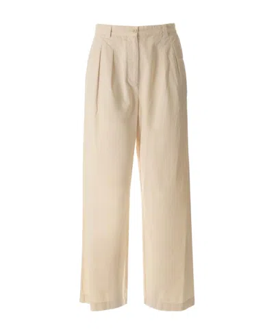 Apc A.p.c. Straight Leg Pants In Nude