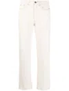 Apc High Rise Wide-leg Jeans In Neutrals