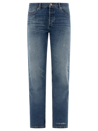 APC STRAIGHT LEG DISTRESSED JEANS