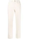 Apc Straight-leg High-waisted Trousers In Aad