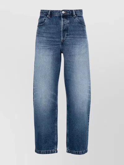 Apc Straight Leg Jeans Faded Effect In Blue