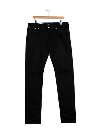 Pre-owned Apc Straight Leg Pants In Black