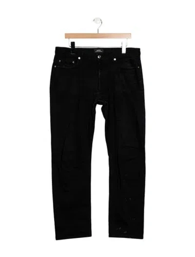 Pre-owned Apc Straight Leg Pants In Black