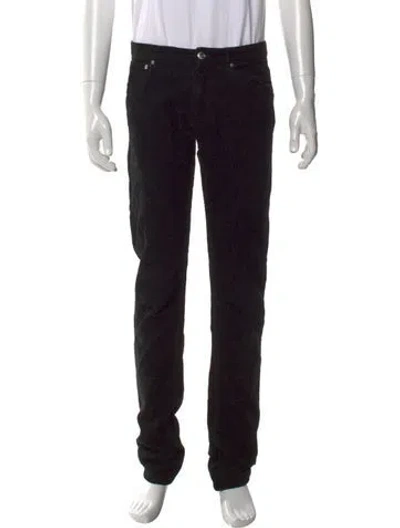 Pre-owned A.p.c. Straight Leg Pants In Black