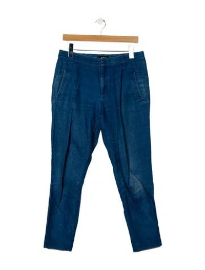 Pre-owned Apc Straight Leg Pants In Blue
