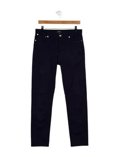Pre-owned Apc Straight Leg Pants In Blue