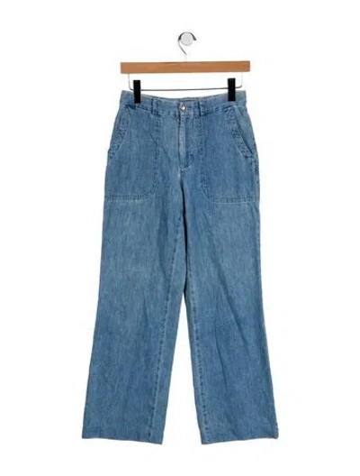 Pre-owned A.p.c. Straight Leg Pants In Blue
