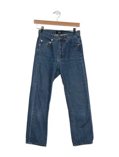 Pre-owned A.p.c. Straight Leg Pants In Blue