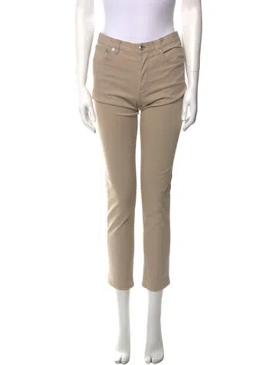 Pre-owned Apc Straight Leg Pants In Brown