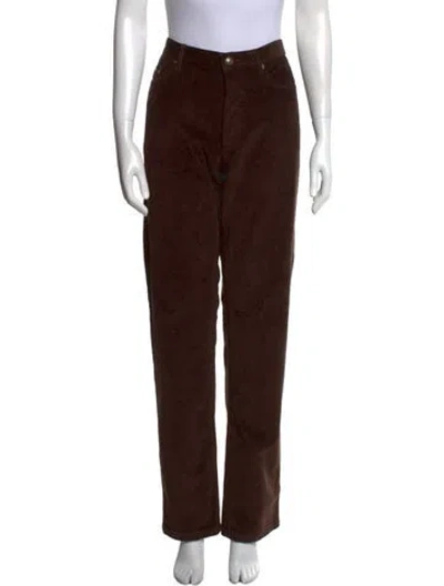 Pre-owned Apc Straight Leg Pants In Brown