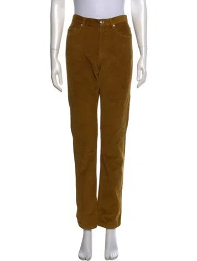Pre-owned Apc Straight Leg Pants In Brown