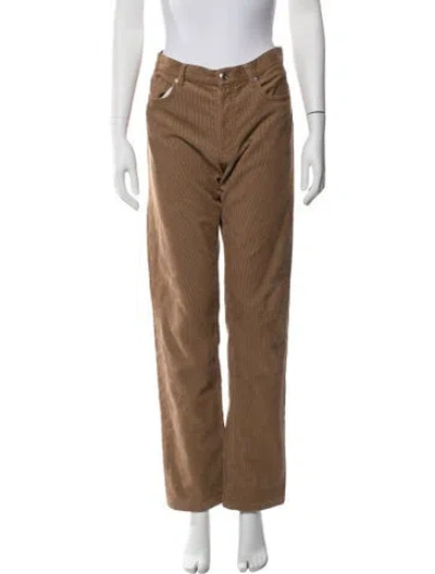 Pre-owned A.p.c. Straight Leg Pants In Brown