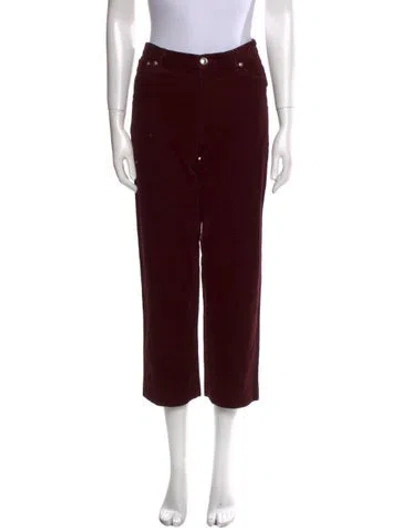 Pre-owned Apc Straight Leg Pants In Burgundy