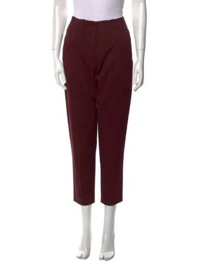 Pre-owned Apc Straight Leg Pants In Burgundy