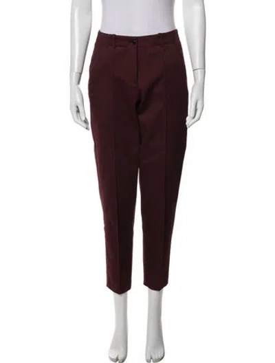 Pre-owned A.p.c. Straight Leg Pants In Burgundy