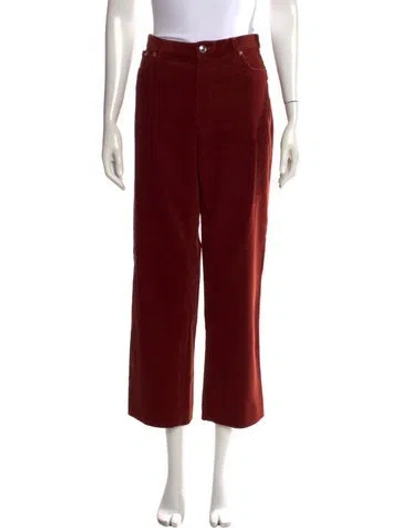 Pre-owned A.p.c. Straight Leg Pants In Burgundy