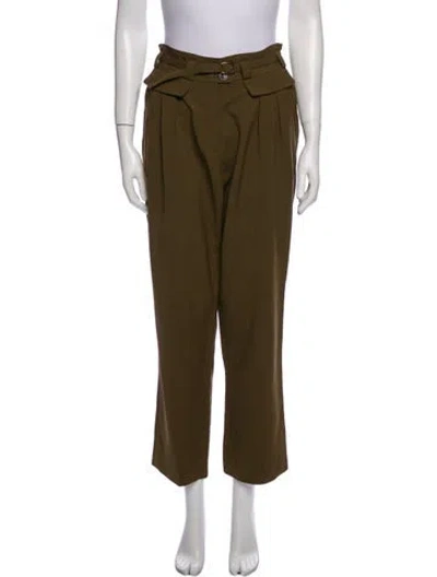Pre-owned Apc Straight Leg Pants In Green