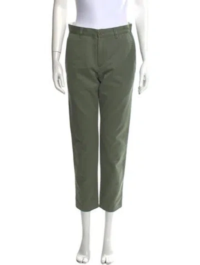 Pre-owned Apc Straight Leg Pants In Green