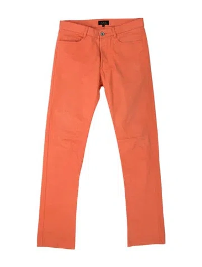 Pre-owned A.p.c. Straight Leg Pants In Orange