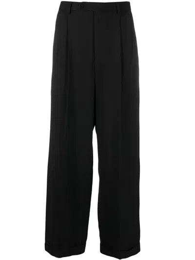 Apc A.p.c. Wide Leg Tailored Trousers In Black
