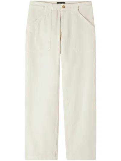 Apc Straight-leg Trousers In Neutrals