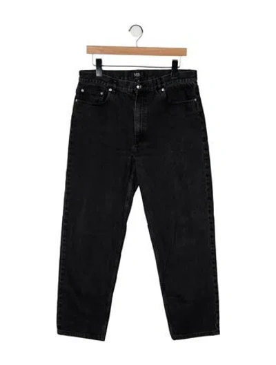 Pre-owned A.p.c. Straight-leg Jeans In Black