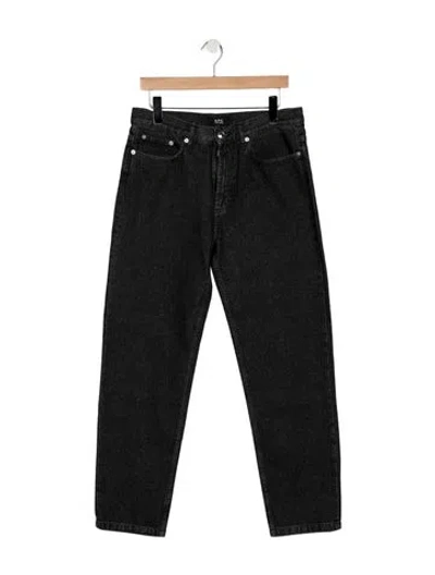 Pre-owned A.p.c. Straight-leg Jeans In Black