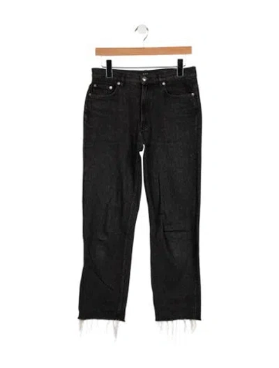 Pre-owned A.p.c. Straight-leg Jeans In Black