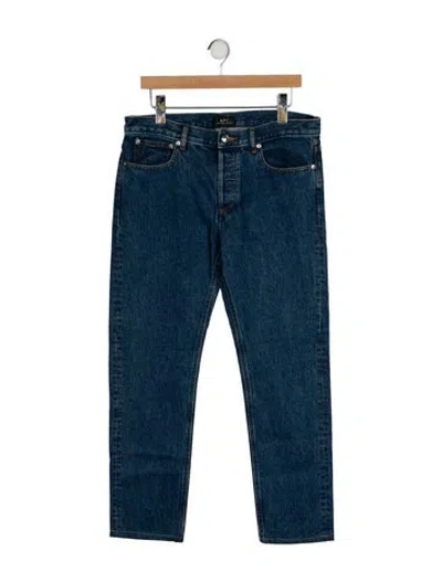 Pre-owned Apc Straight-leg Jeans In Blue