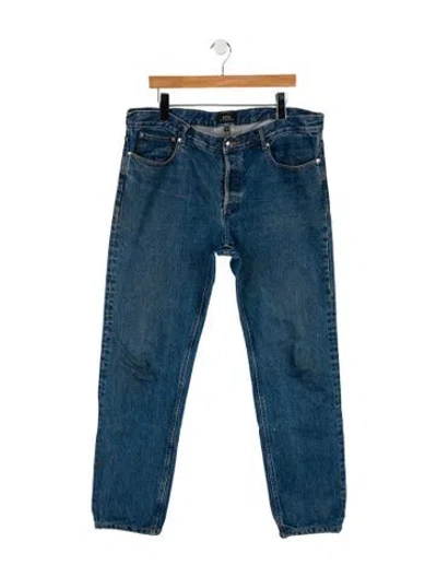 Pre-owned A.p.c. Straight-leg Jeans In Blue