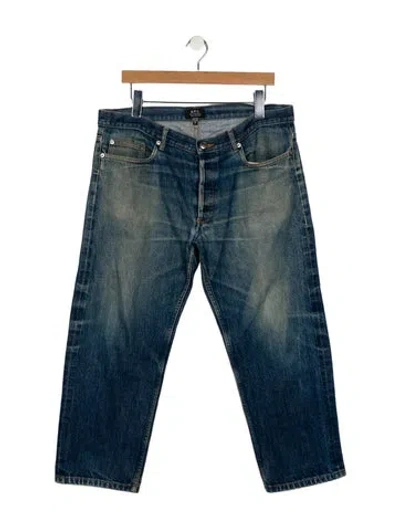 Pre-owned Apc Straight-leg Jeans In Blue