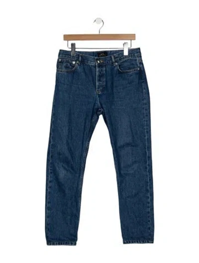 Pre-owned A.p.c. Straight-leg Jeans In Blue